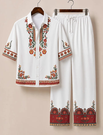 Men's Folk Art Floral Co-Ord Set
