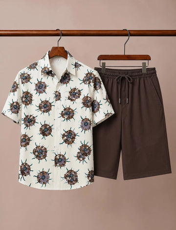 Men's Premium Bloom Print Co-Ord Set