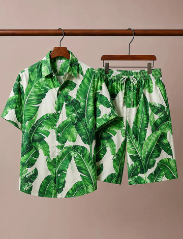 Men's Green Palm Paradise Co-Ord Set