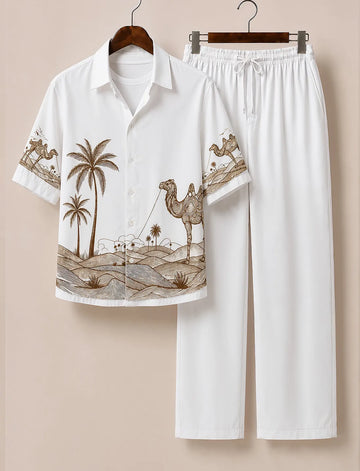 Men's Camel Trail Designer Co-Ord Set