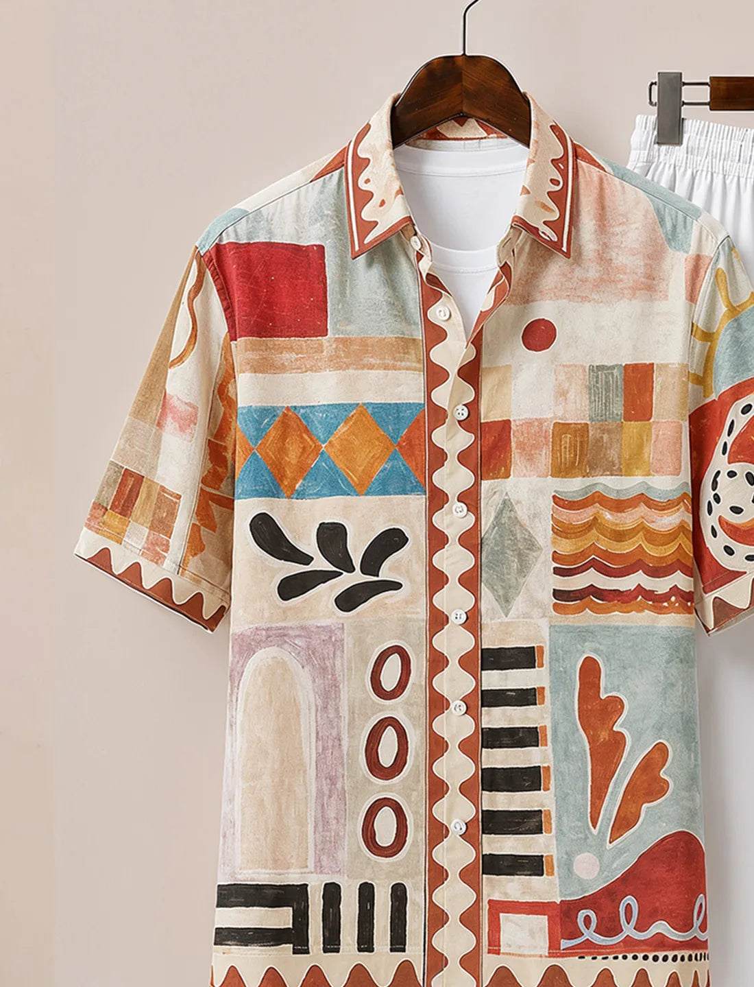 Men's Modern Art Print Co-Ord Set