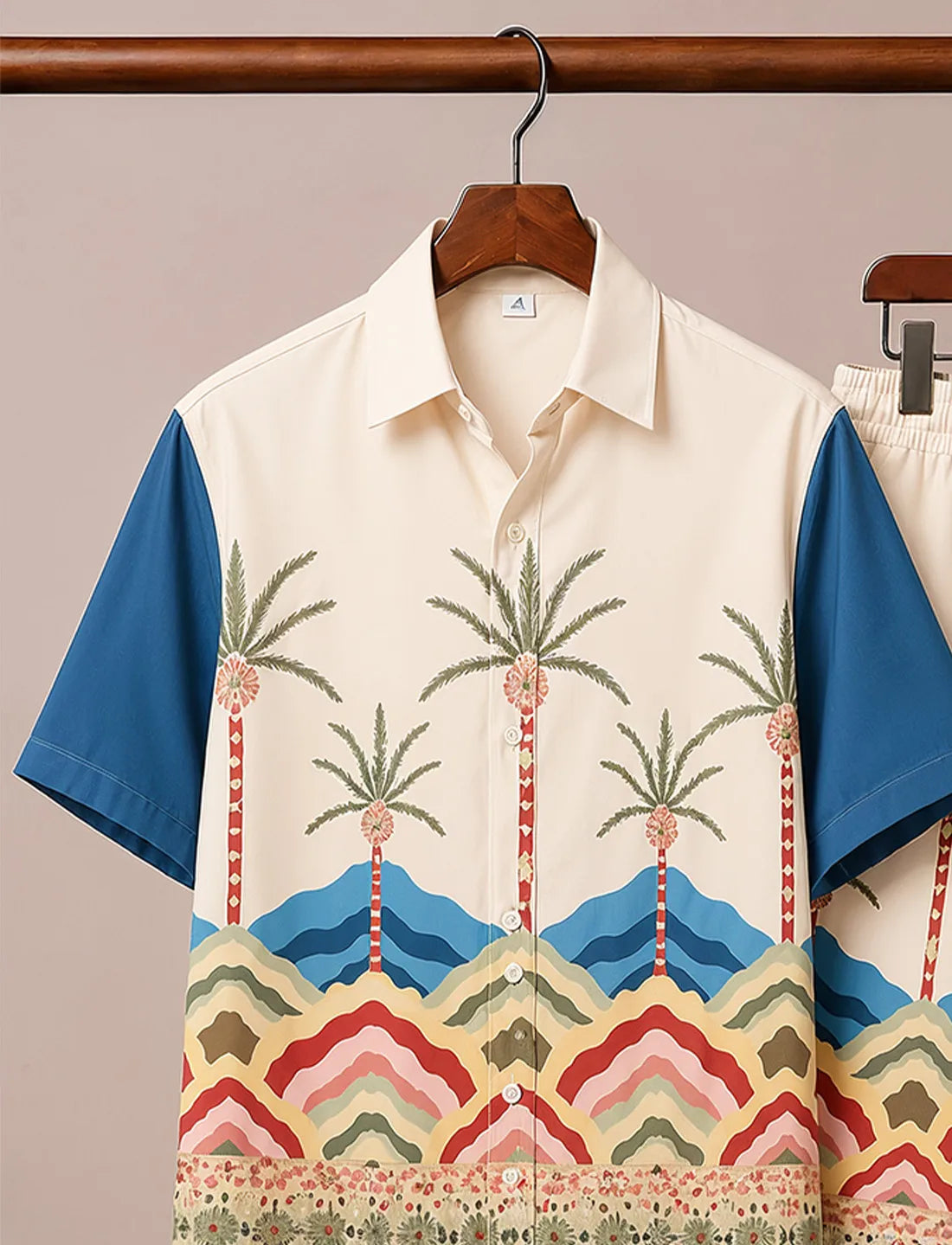Men's Premium Beachside Pattern Co-Ord Set