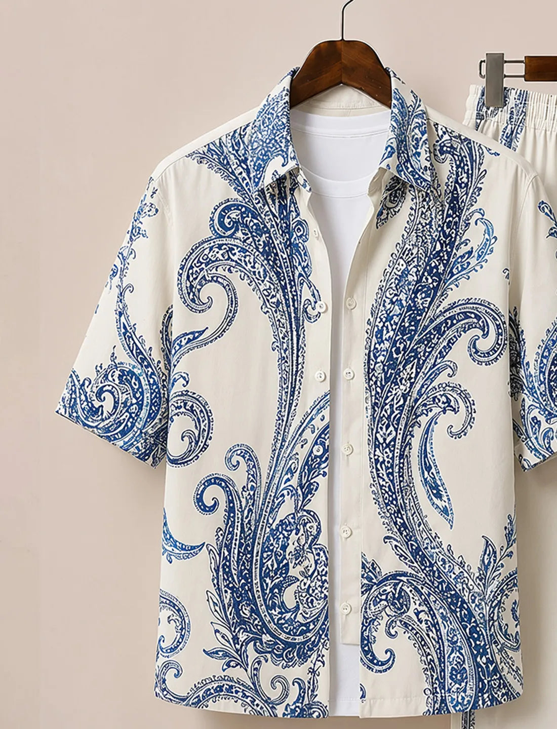 Men's Royal Blue Paisley Co-Ord Set