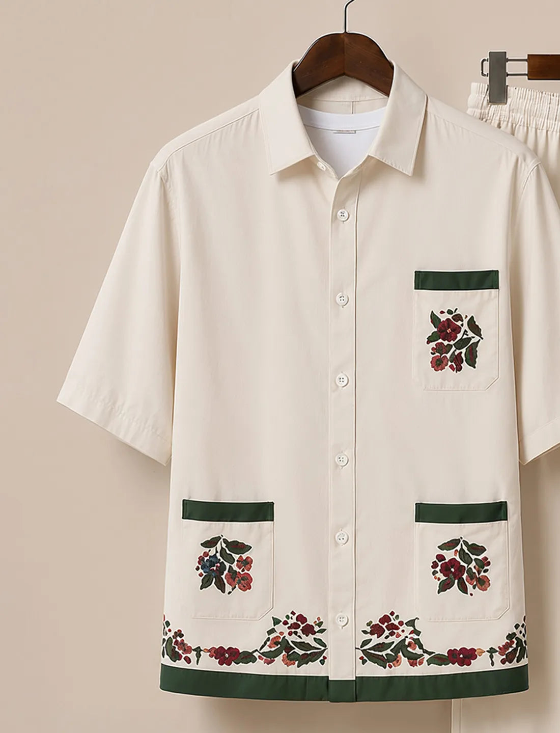 Men's Classic Floral Accent Co-Ord Set
