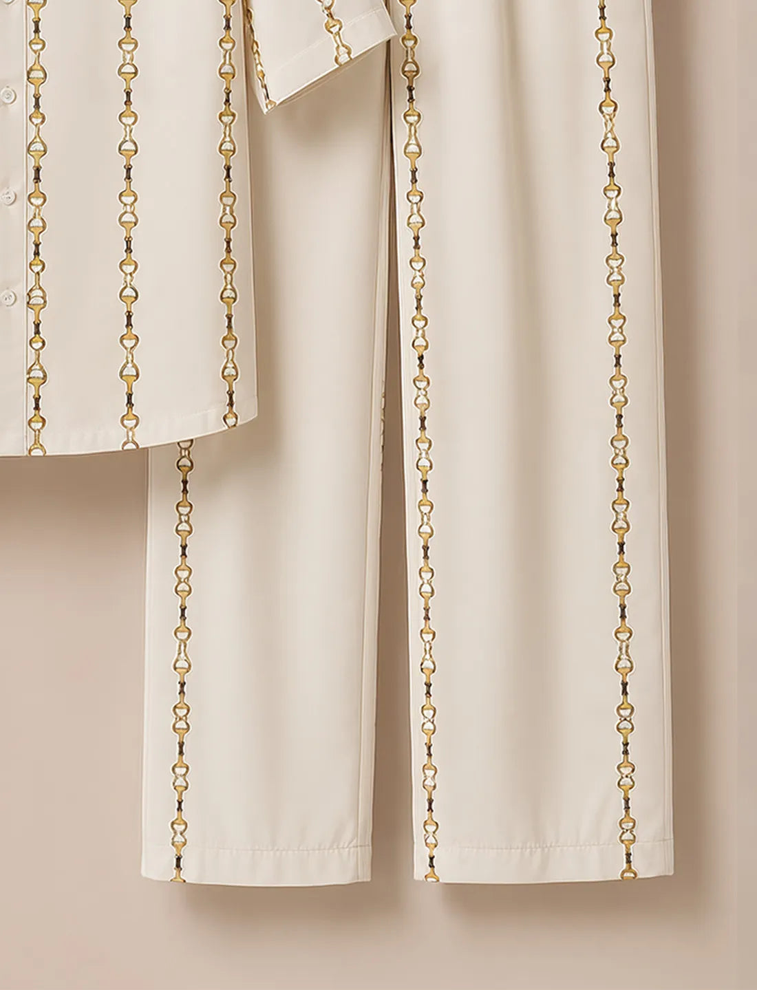 Men's Golden Chain Print Co-Ord Set