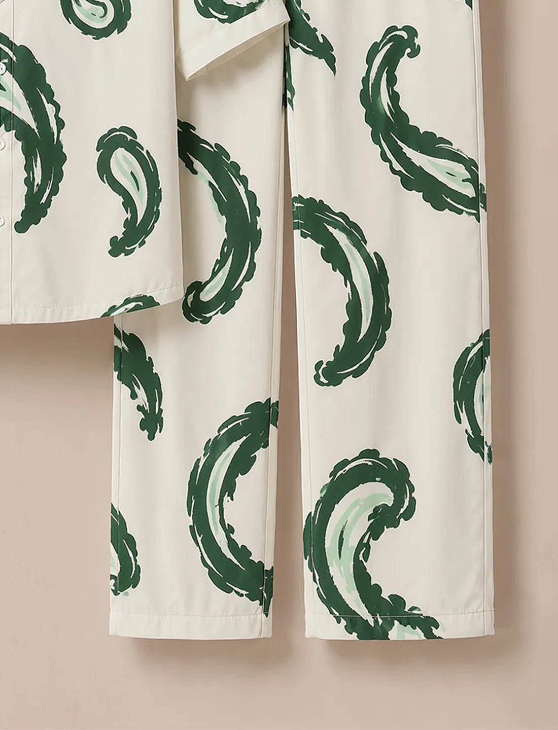 Men's Emerald Wave Print Co-Ord Set