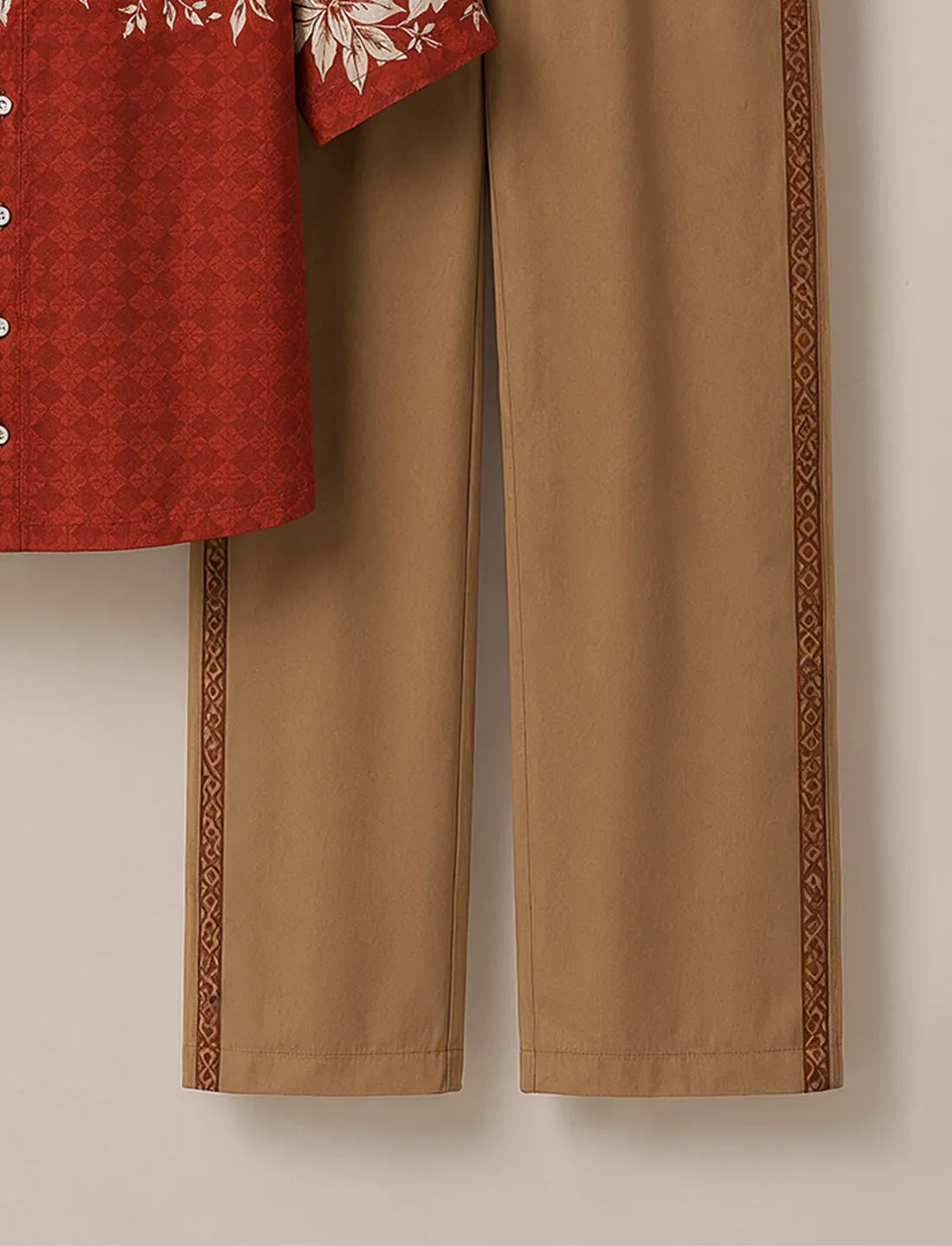 Men's Crimson Bloom Heritage Co-Ord Set