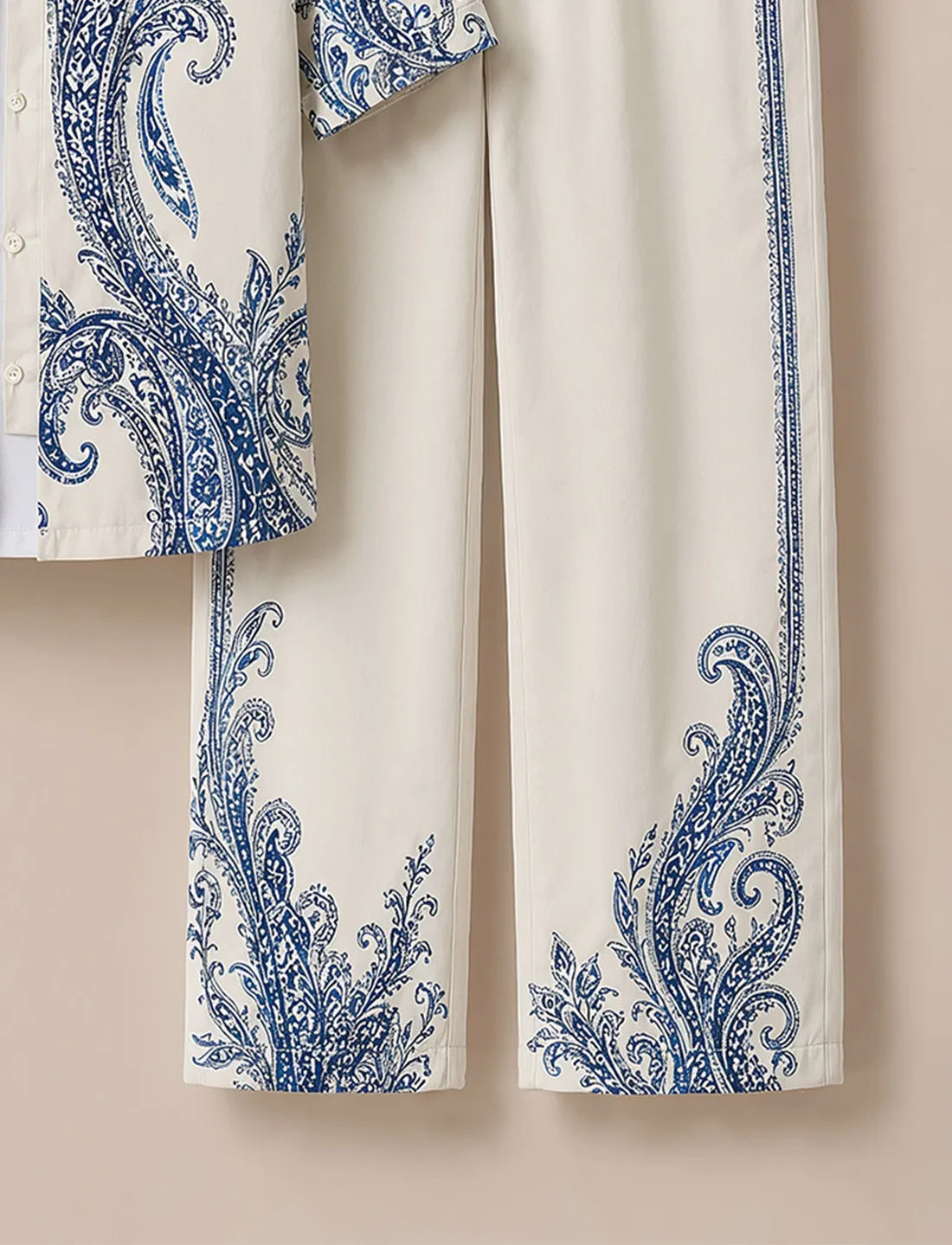 Men's Royal Blue Paisley Co-Ord Set