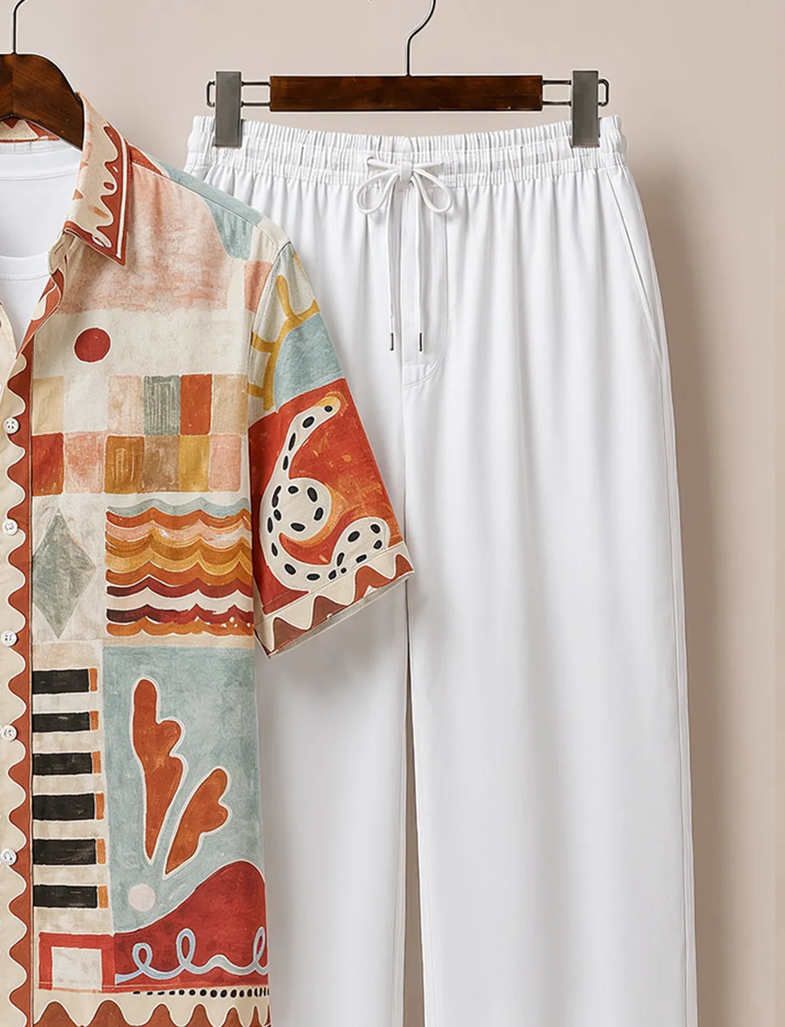 Men's Modern Art Print Co-Ord Set