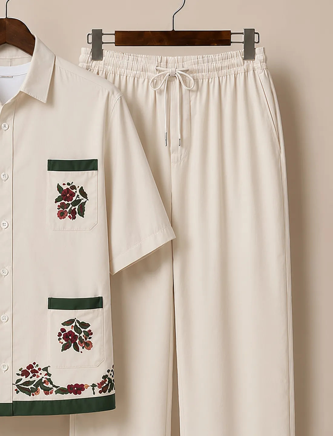 Men's Classic Floral Accent Co-Ord Set